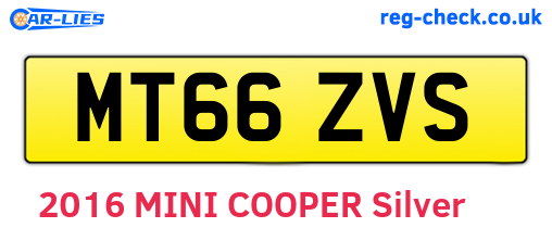 MT66ZVS are the vehicle registration plates.