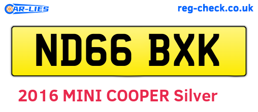 ND66BXK are the vehicle registration plates.