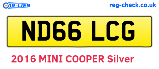 ND66LCG are the vehicle registration plates.