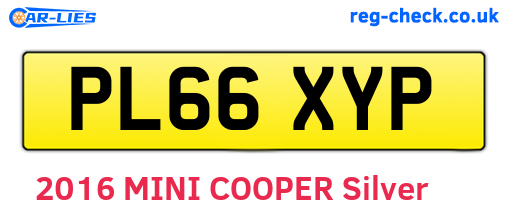 PL66XYP are the vehicle registration plates.