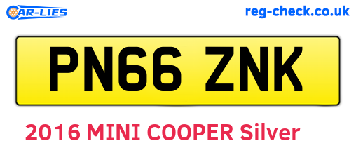 PN66ZNK are the vehicle registration plates.