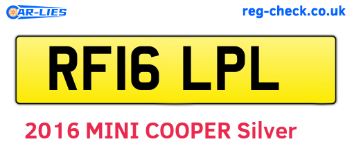 RF16LPL are the vehicle registration plates.