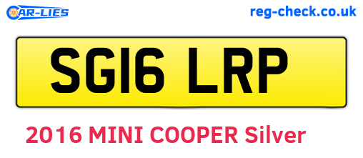 SG16LRP are the vehicle registration plates.