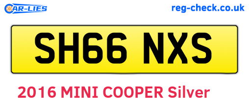 SH66NXS are the vehicle registration plates.