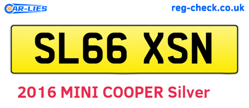 SL66XSN are the vehicle registration plates.