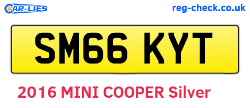 SM66KYT are the vehicle registration plates.