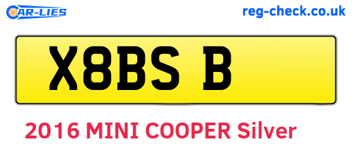 X8BSB are the vehicle registration plates.