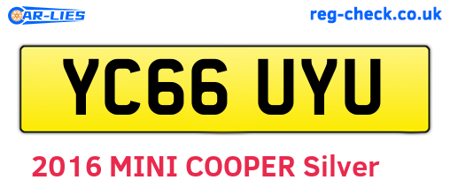 YC66UYU are the vehicle registration plates.
