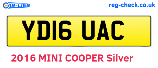 YD16UAC are the vehicle registration plates.