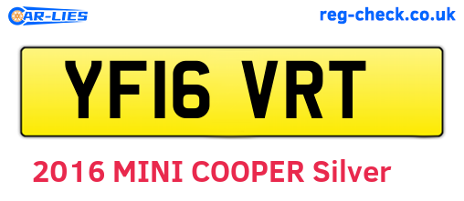 YF16VRT are the vehicle registration plates.