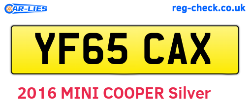 YF65CAX are the vehicle registration plates.