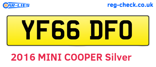 YF66DFO are the vehicle registration plates.