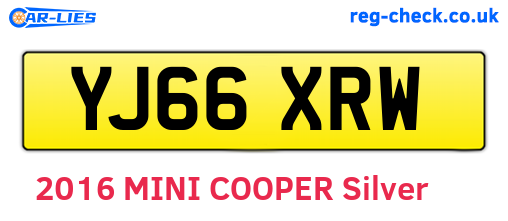 YJ66XRW are the vehicle registration plates.