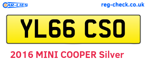 YL66CSO are the vehicle registration plates.