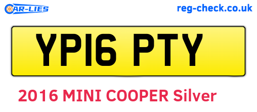 YP16PTY are the vehicle registration plates.