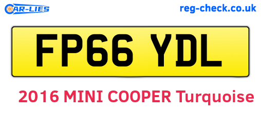 FP66YDL are the vehicle registration plates.