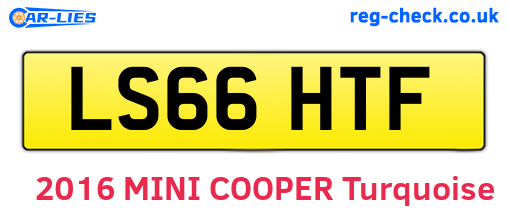 LS66HTF are the vehicle registration plates.