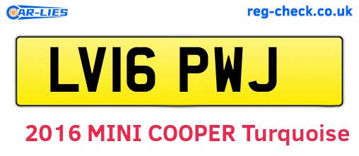 LV16PWJ are the vehicle registration plates.