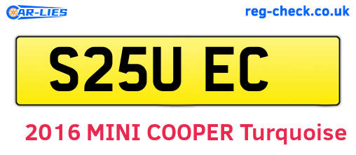 S25UEC are the vehicle registration plates.