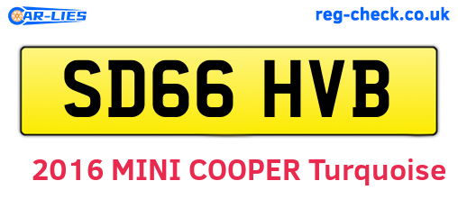 SD66HVB are the vehicle registration plates.
