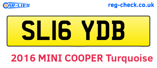 SL16YDB are the vehicle registration plates.