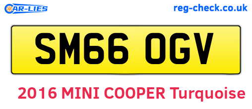 SM66OGV are the vehicle registration plates.
