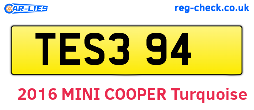 TES394 are the vehicle registration plates.