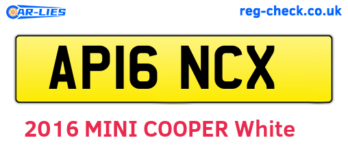AP16NCX are the vehicle registration plates.