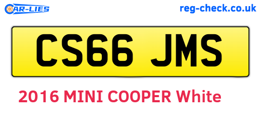 CS66JMS are the vehicle registration plates.