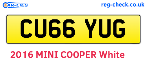 CU66YUG are the vehicle registration plates.