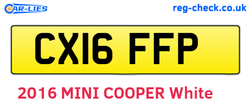 CX16FFP are the vehicle registration plates.