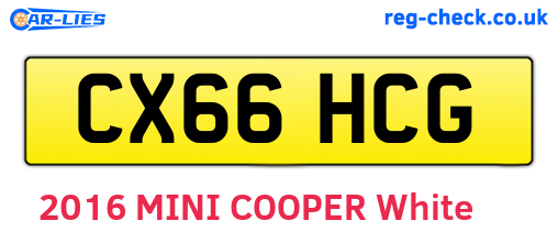 CX66HCG are the vehicle registration plates.