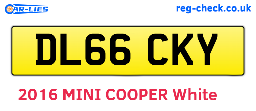 DL66CKY are the vehicle registration plates.