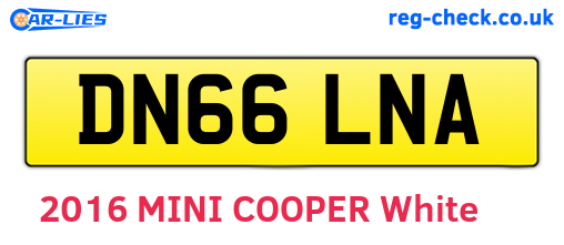 DN66LNA are the vehicle registration plates.