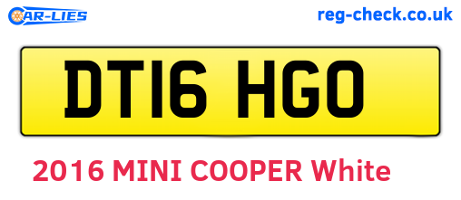 DT16HGO are the vehicle registration plates.