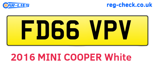 FD66VPV are the vehicle registration plates.