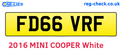 FD66VRF are the vehicle registration plates.