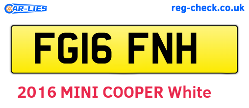 FG16FNH are the vehicle registration plates.