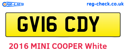 GV16CDY are the vehicle registration plates.