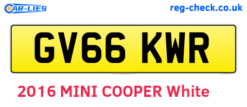 GV66KWR are the vehicle registration plates.