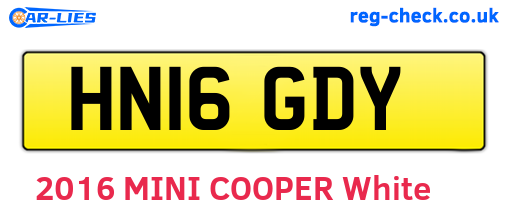 HN16GDY are the vehicle registration plates.