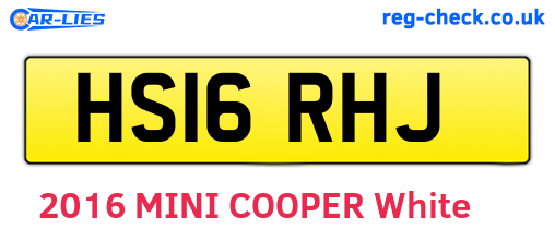 HS16RHJ are the vehicle registration plates.
