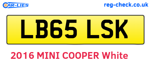 LB65LSK are the vehicle registration plates.