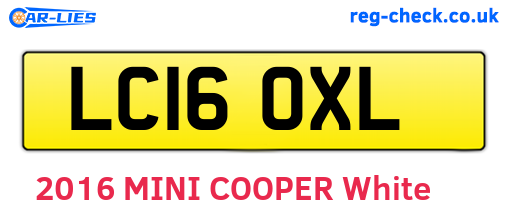 LC16OXL are the vehicle registration plates.