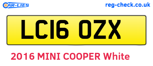 LC16OZX are the vehicle registration plates.
