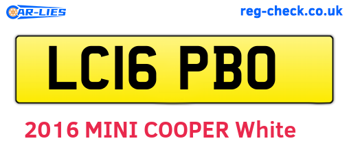 LC16PBO are the vehicle registration plates.