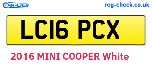 LC16PCX are the vehicle registration plates.