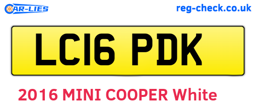 LC16PDK are the vehicle registration plates.