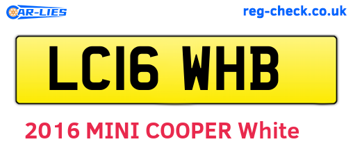LC16WHB are the vehicle registration plates.