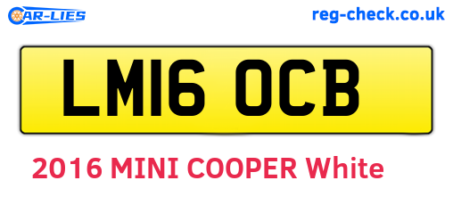 LM16OCB are the vehicle registration plates.